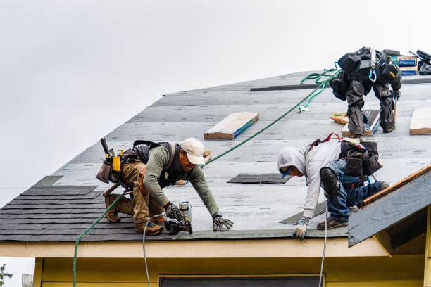 Professional Gutter Installation technician working in Horseheads, NY